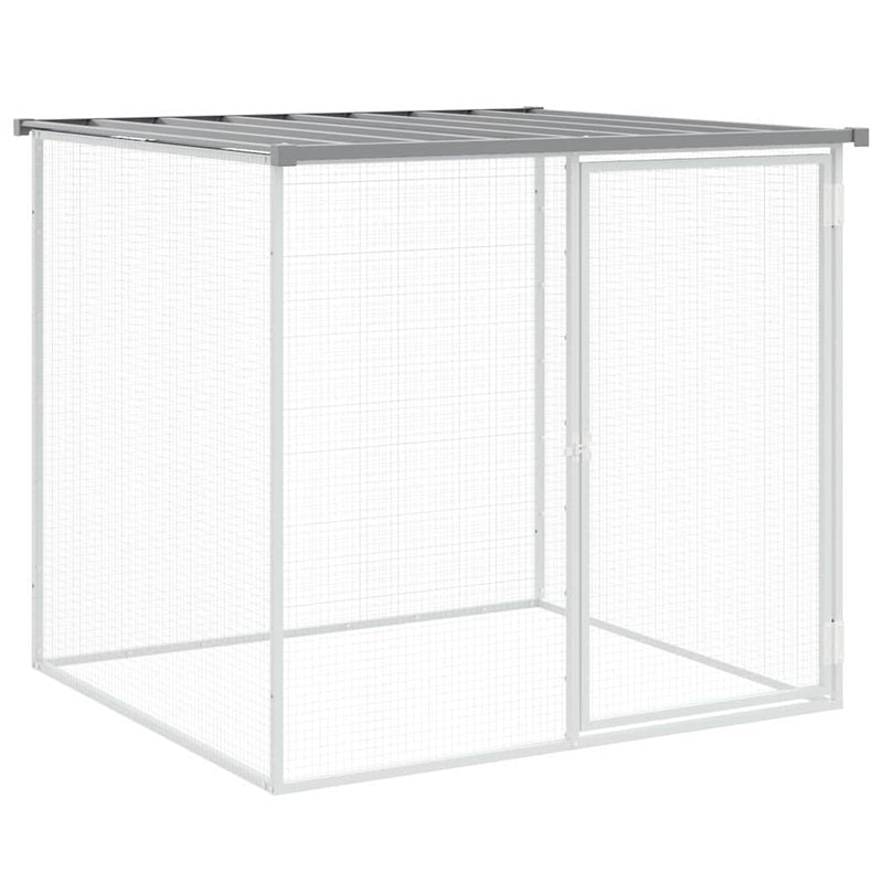vidaXL világosszürke horganyzott acél tyúkketrec tetővel 103x98x90 cm