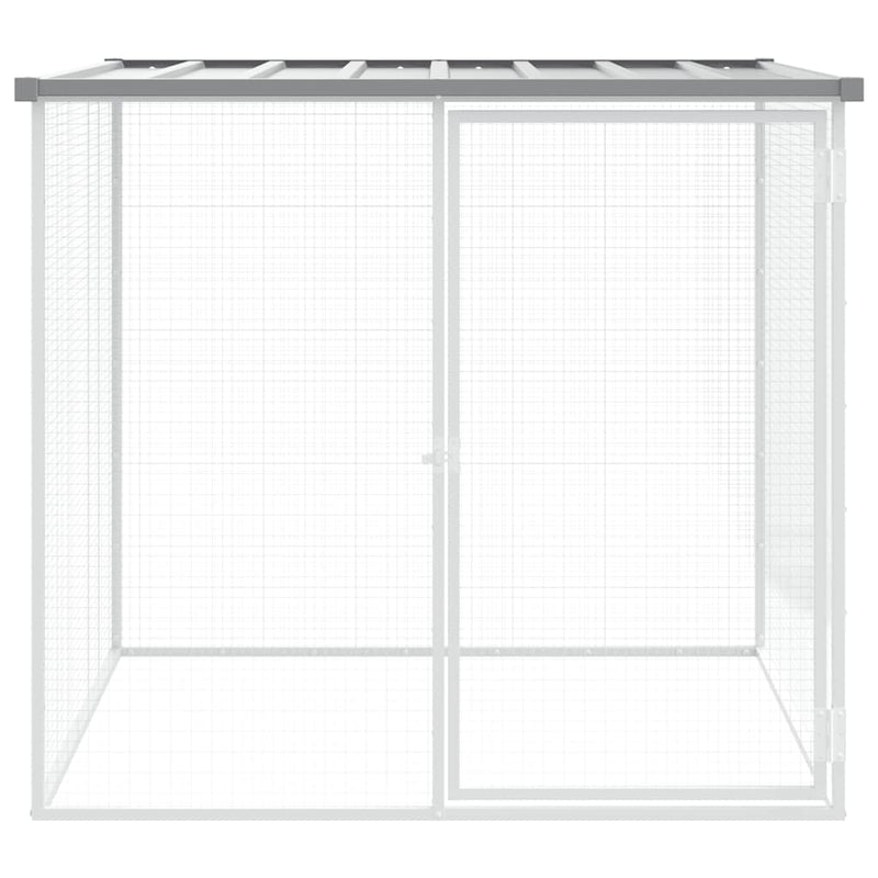 vidaXL világosszürke horganyzott acél tyúkketrec tetővel 103x98x90 cm