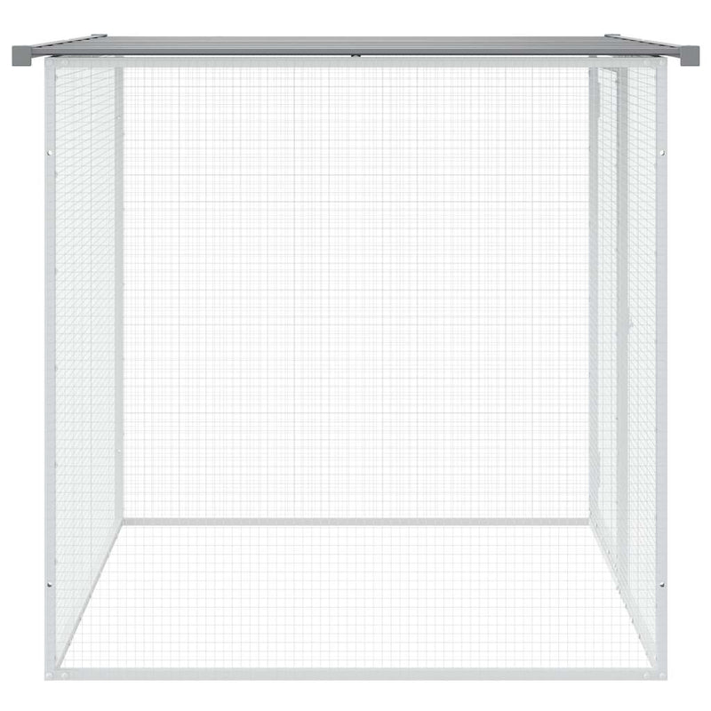 vidaXL világosszürke horganyzott acél tyúkketrec tetővel 103x98x90 cm
