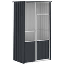 vidaXL antracitszürke horganyzott acél madárketrec 115 x 78 x 200 cm