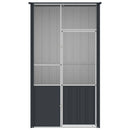vidaXL antracitszürke horganyzott acél madárketrec 115 x 78 x 200 cm