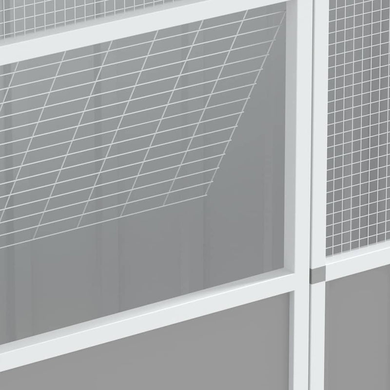 vidaXL szürke horganyzott acél madárketrec 115x78x200 cm