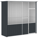 vidaXL antracitszürke horganyzott acél madárketrec 215x78x200 cm