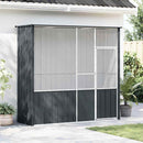 vidaXL antracitszürke horganyzott acél madárketrec 215x78x200 cm