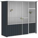 vidaXL antracitszürke horganyzott acél madárketrec 215x78x200 cm
