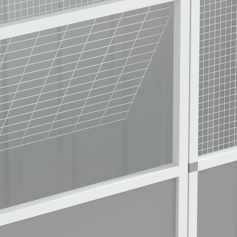 vidaXL szürke horganyzott acél madárketrec 215 x 78 x 200 cm