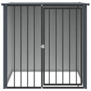 vidaXL fekete horganyzott acél kutyakennel tetővel 110x103x109 cm