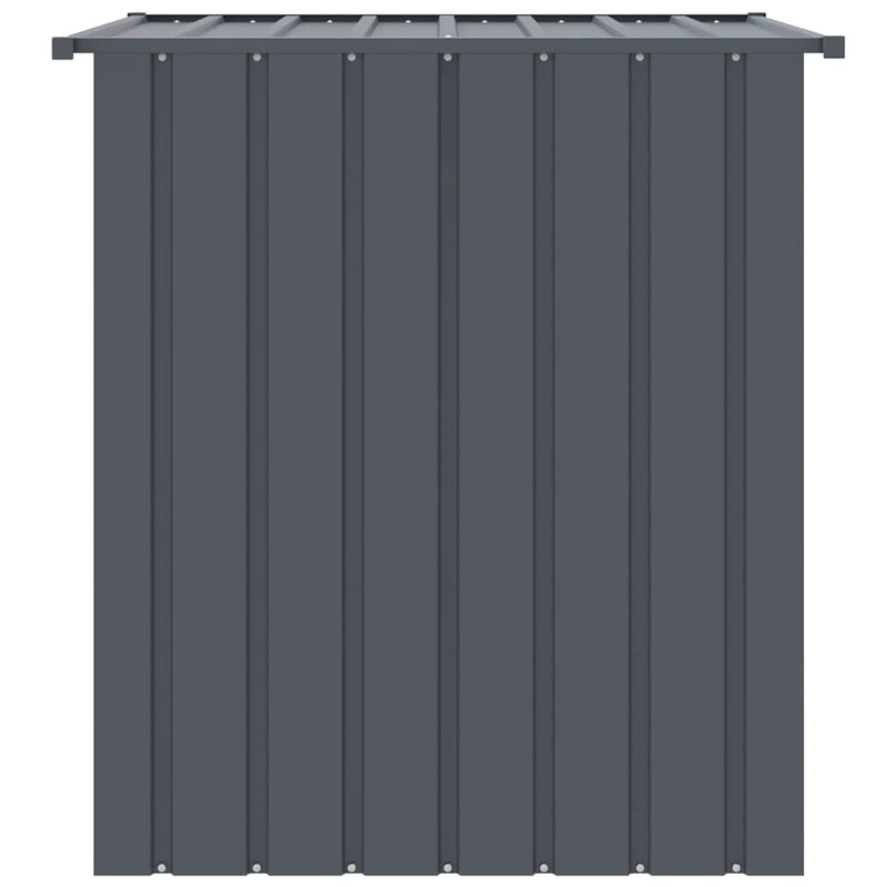 vidaXL fekete horganyzott acél kutyakennel tetővel 110x103x109 cm