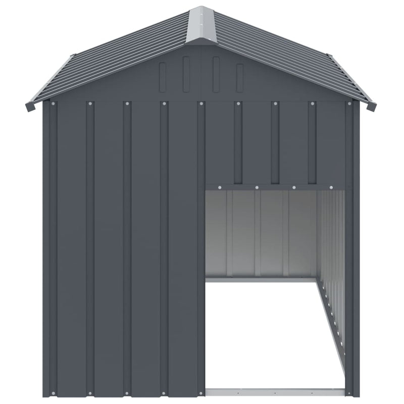 vidaXL antracit horganyzott acél kutyakennel tetővel 117x153x123 cm