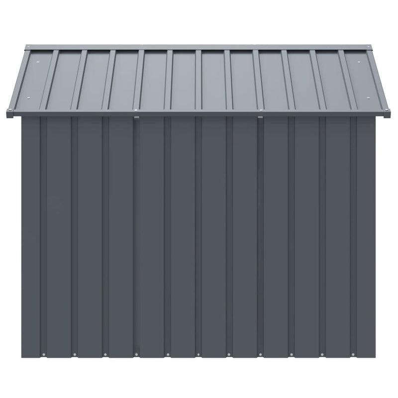 vidaXL antracit horganyzott acél kutyakennel tetővel 117x153x123 cm