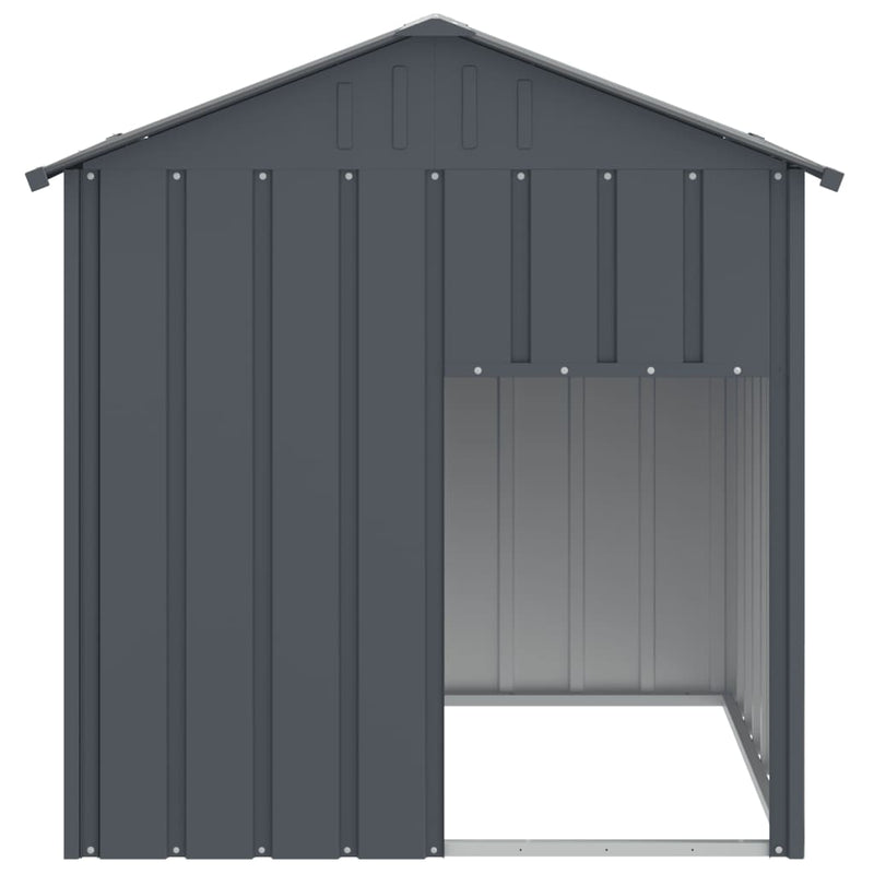 vidaXL antracit horganyzott acél kutyakennel tetővel 117x103x123 cm