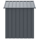 vidaXL antracit horganyzott acél kutyakennel tetővel 117x103x123 cm