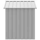 vidaXL világosszürke horganyzott acél tetős kutyakennel 117x103x123 cm