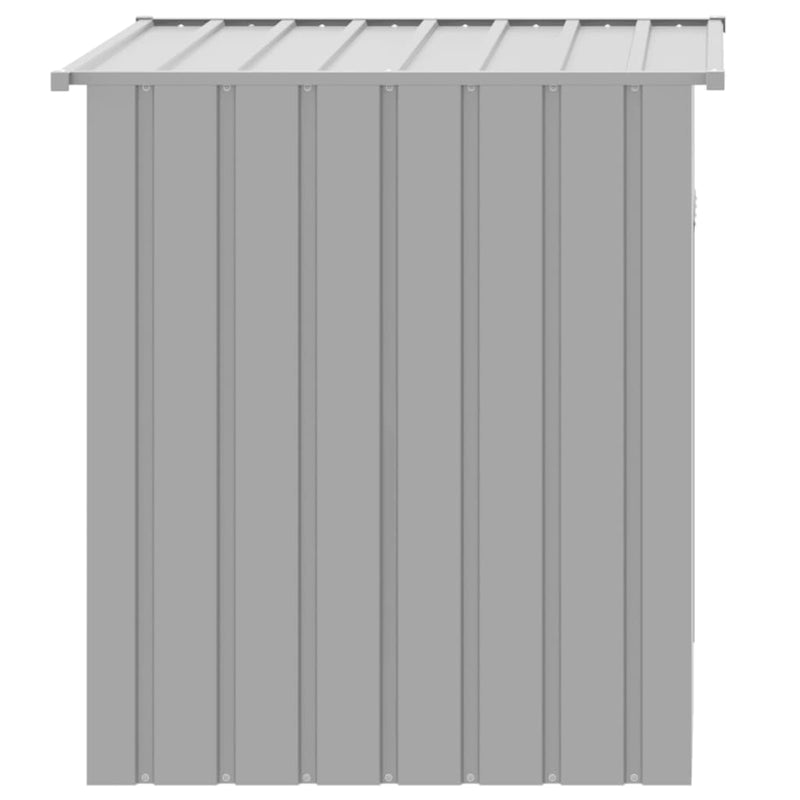 vidaXL világosszürke horganyzott acél kutyaház tetővel 110 x 103 x 109 cm