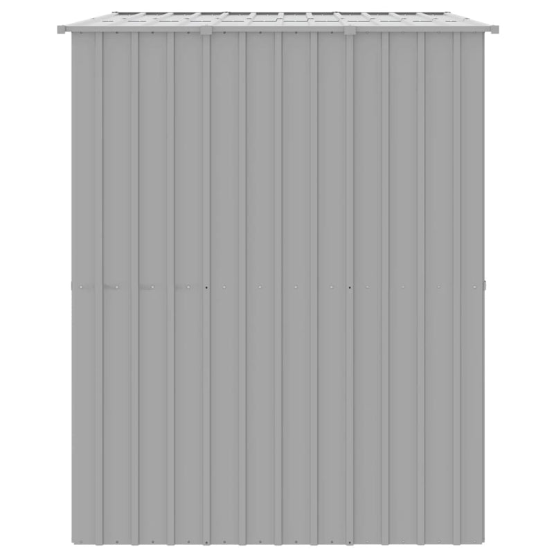 vidaXL világosszürke horganyzott acél tetős kutyakennel 214x153x181 cm