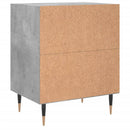 vidaXL 2 db betonszürke szerelt fa éjjeliszekrény 40x30x50 cm