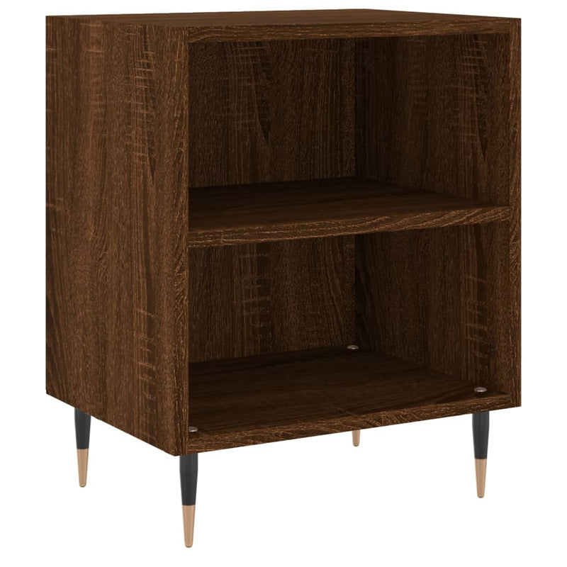 vidaXL 2 db barna tölgyszínű szerelt fa éjjeliszekrény 40x30x50 cm