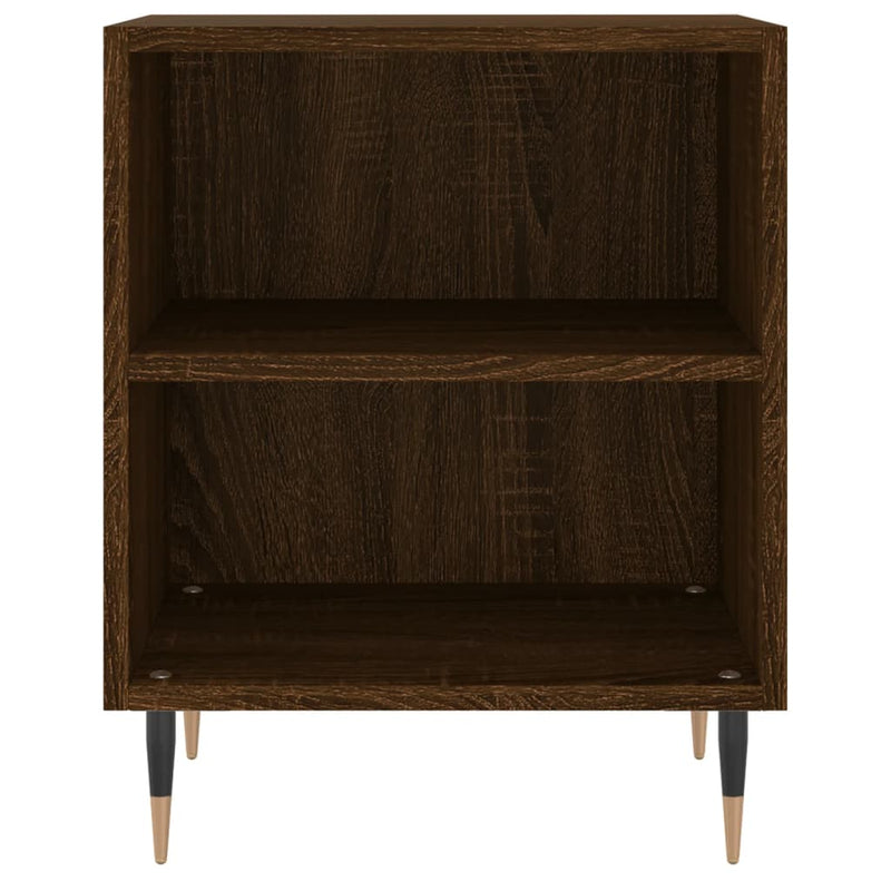 vidaXL 2 db barna tölgyszínű szerelt fa éjjeliszekrény 40x30x50 cm