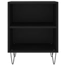 vidaXL 2 db fekete szerelt fa éjjeliszekrény 40x30x50 cm