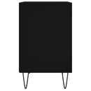 vidaXL 2 db fekete szerelt fa éjjeliszekrény 40x30x50 cm