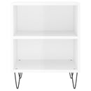 vidaXL magasfényű fehér szerelt fa éjjeliszekrény 40x30x50 cm