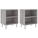 vidaXL 2 db szürke-sonoma színű szerelt fa éjjeliszekrény 40x30x50 cm