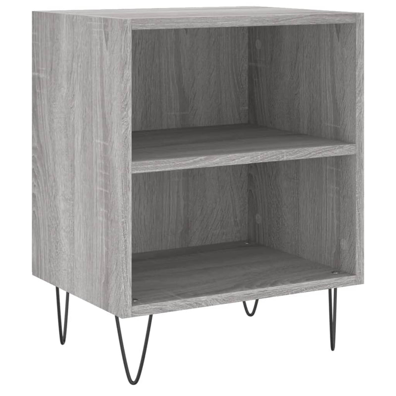 vidaXL 2 db szürke-sonoma színű szerelt fa éjjeliszekrény 40x30x50 cm