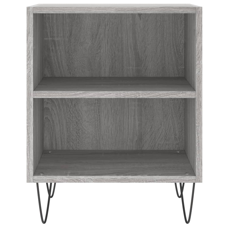 vidaXL 2 db szürke-sonoma színű szerelt fa éjjeliszekrény 40x30x50 cm