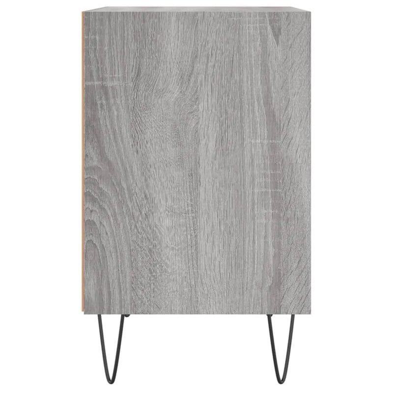 vidaXL 2 db szürke-sonoma színű szerelt fa éjjeliszekrény 40x30x50 cm