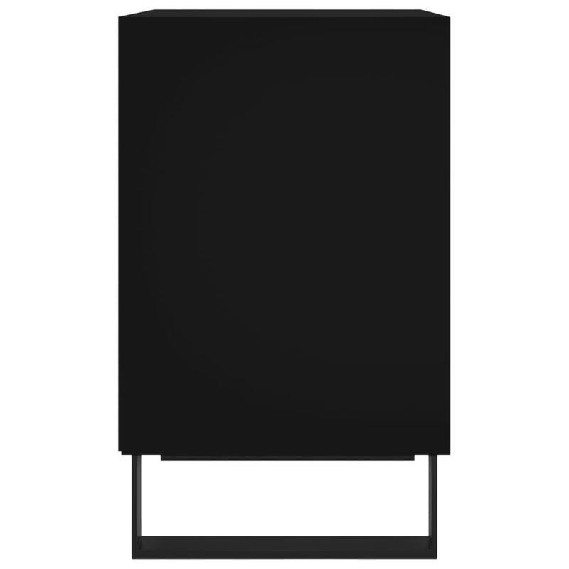 vidaXL 2 db fekete szerelt fa éjjeliszekrény 40x30x50 cm