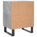 vidaXL 2 db betonszürke szerelt fa éjjeliszekrény 40x30x50 cm