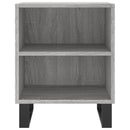 vidaXL 2 db szürke-sonoma színű szerelt fa éjjeliszekrény 40x30x50 cm