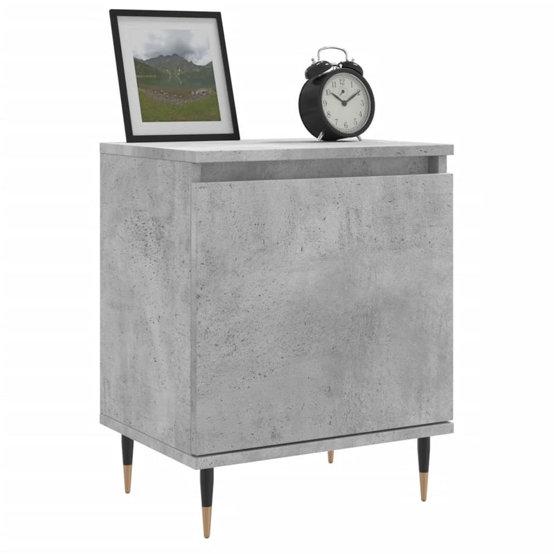 vidaXL 2 db betonszürke szerelt fa éjjeliszekrény 40x30x50 cm