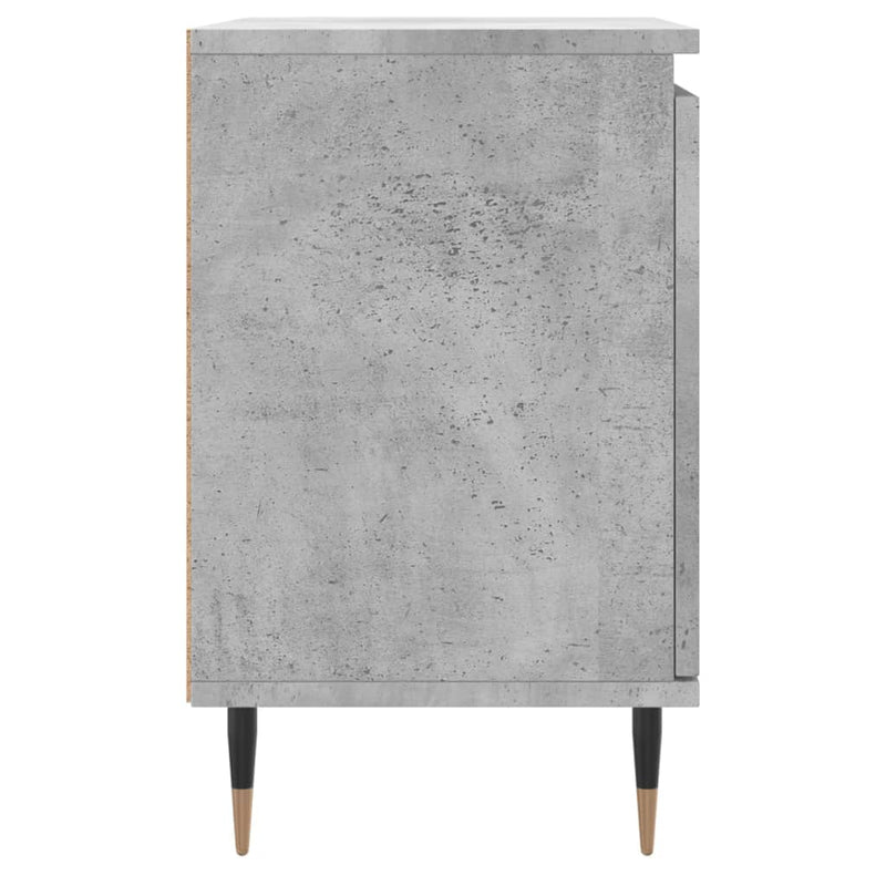 vidaXL 2 db betonszürke szerelt fa éjjeliszekrény 40x30x50 cm