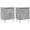 vidaXL 2 db betonszürke szerelt fa éjjeliszekrény 40x30x50 cm