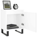 vidaXL 2 db magasfényű fehér szerelt fa éjjeliszekrény 40x30x50 cm