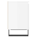 vidaXL 2 db magasfényű fehér szerelt fa éjjeliszekrény 40x30x50 cm