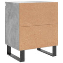 vidaXL 2 db betonszürke szerelt fa éjjeliszekrény 40x30x50 cm