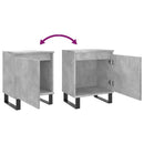 vidaXL 2 db betonszürke szerelt fa éjjeliszekrény 40x30x50 cm
