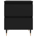 vidaXL 2 db fekete szerelt fa éjjeliszekrény 40 x 35 x 50 cm