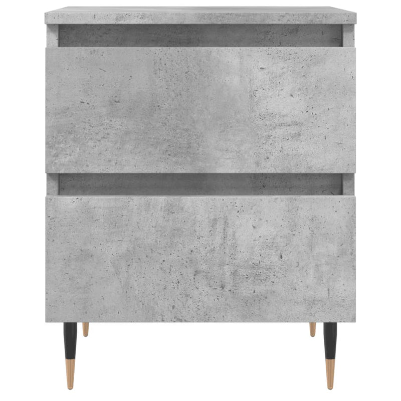 vidaXL 2 db betonszürke szerelt fa éjjeliszekrény 40 x 35 x 50 cm