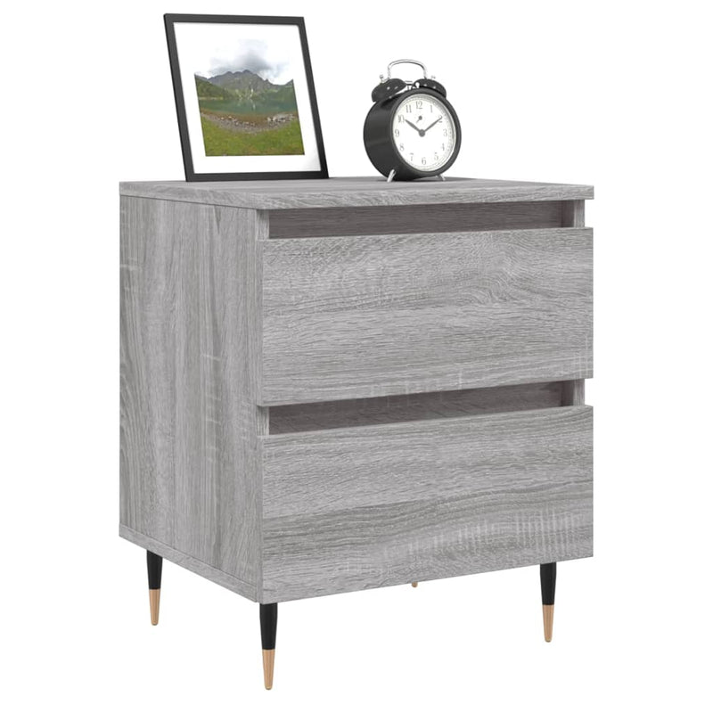 vidaXL szürke sonoma színű szerelt fa éjjeliszekrény 40 x 35 x 50 cm