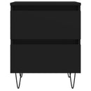 vidaXL fekete szerelt fa éjjeliszekrény 40 x 35 x 50 cm