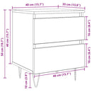 vidaXL sonoma tölgy színű szerelt fa éjjeliszekrény 40 x 35 x 50 cm