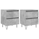 vidaXL 2 db betonszürke szerelt fa éjjeliszekrény 40 x 35 x 50 cm