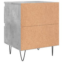 vidaXL 2 db betonszürke szerelt fa éjjeliszekrény 40 x 35 x 50 cm