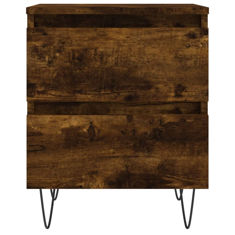 vidaXL 2 db füstös tölgy színű éjjeliszekrény 40 x 35 x 50 cm