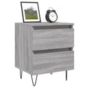 vidaXL 2 db szürke sonoma színű éjjeliszekrény 40 x 35 x 50 cm