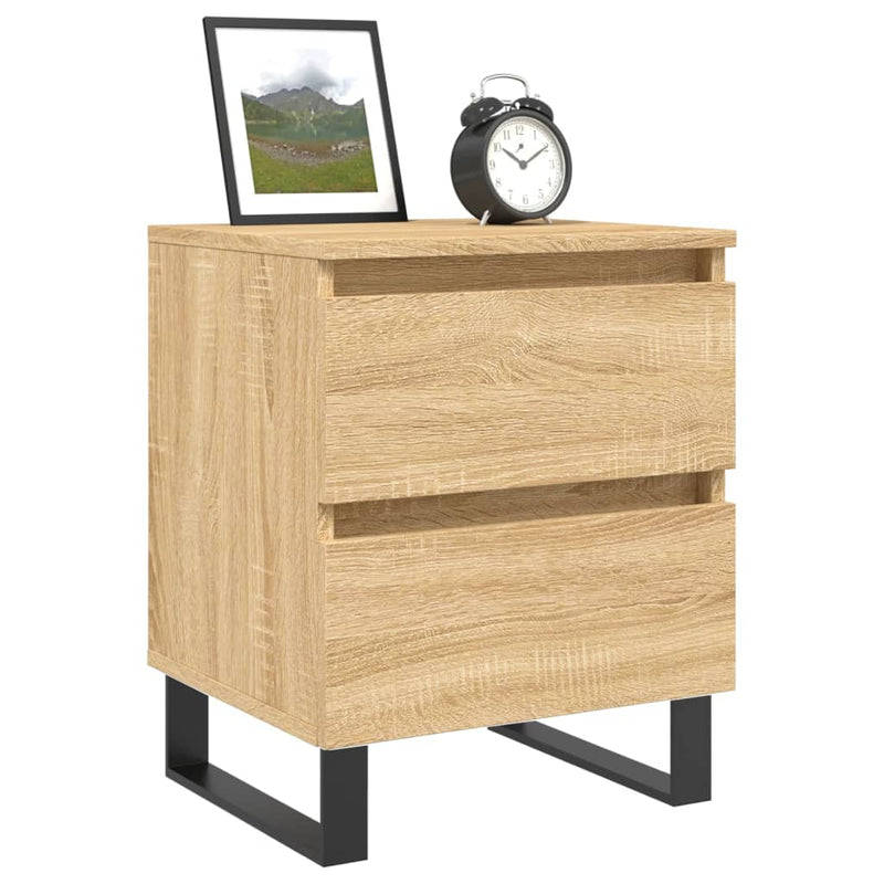 vidaXL 2 db sonoma tölgy színű éjjeliszekrény 40 x 35 x 50 cm