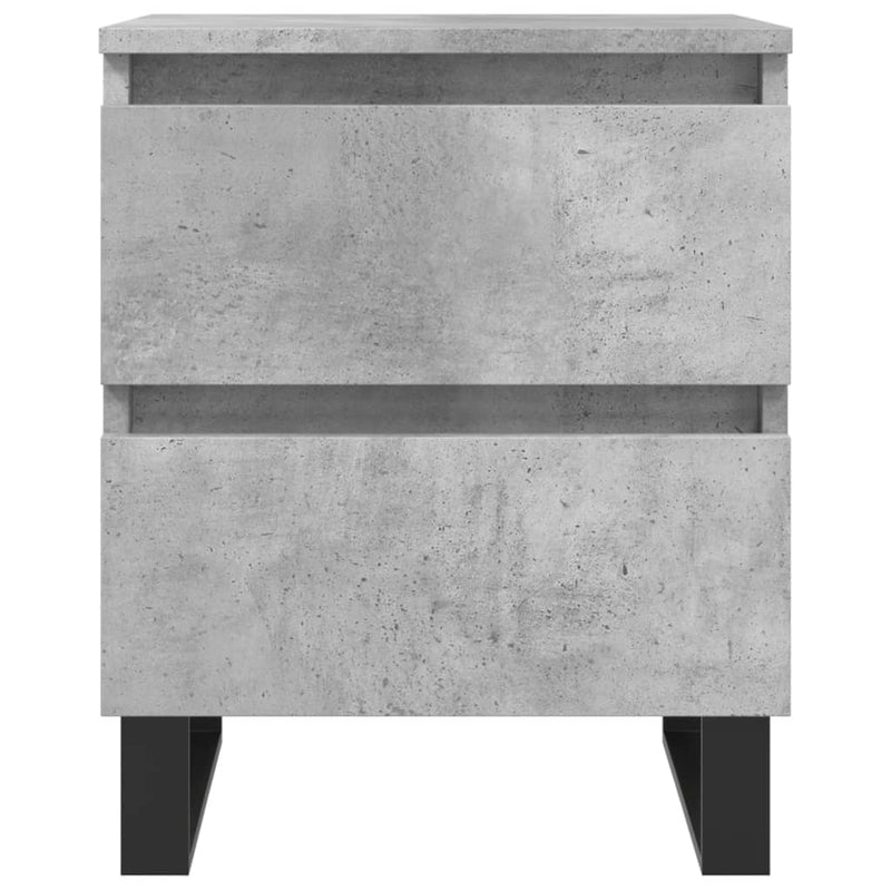 vidaXL 2 db betonszürke szerelt fa éjjeliszekrény 40 x 35 x 50 cm